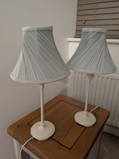 Vintage Pair of Lamps Duck Egg