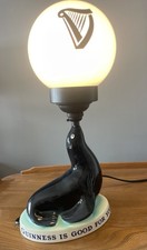 Guinness 1960s Advertising Original  Sealion Lamp Base With Replacement Globe.