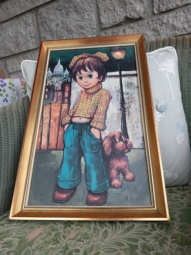 Vintage 1970s print lecomte - print,