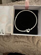 Genuine New Pandora Silver Studded Chain Charm Bracelet 592453 Size 23cm
