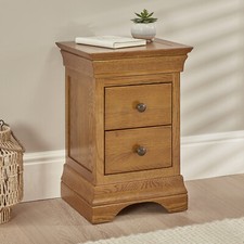 Slim Bedside Table 2 Drawer