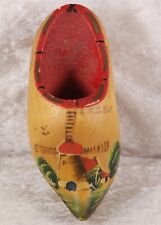 Wooden Clog Made in Holland decorative collectable shoe windmill design