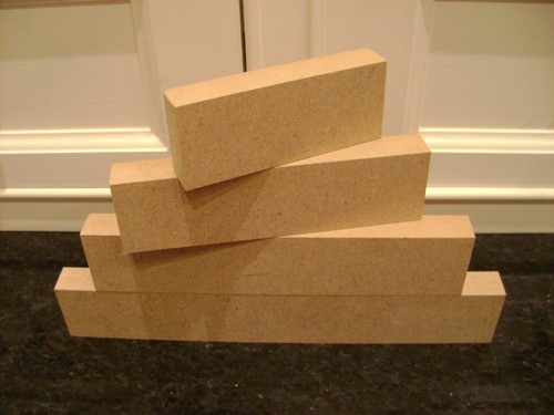 Sets 4 stackers - x, mdf