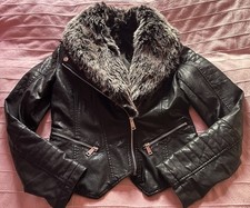 Ladies black faux leather - black,