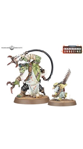 Ork painboy and grot - and,