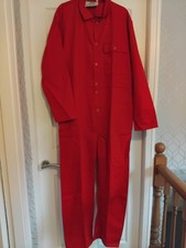 Red Flame Retardent Boiler Suit Size 46 Chest. Brand New .