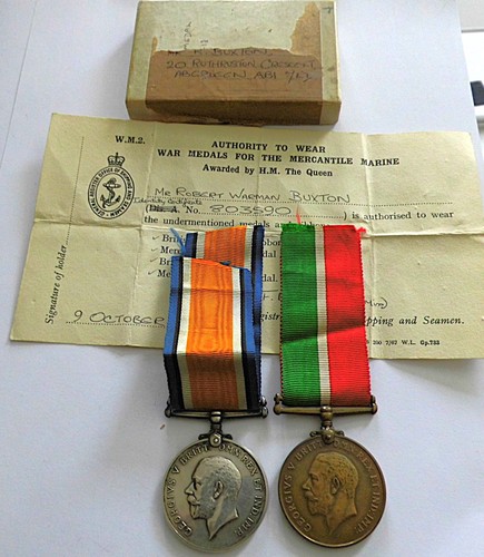 Ww1 pair mercantile marine - pair,