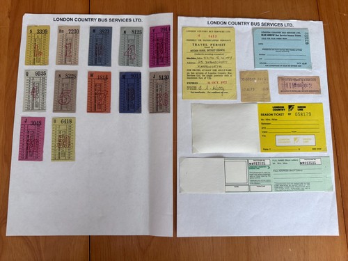 Vintage bus tickets - bus,