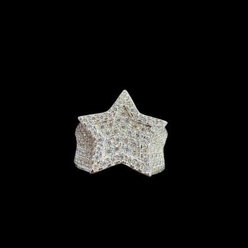 Moissanite star ring 925 - ring,