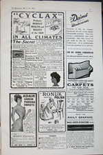 Original Old Antique Print 1907 Cyclax Deimel Underwear Carpets Corsets Polish