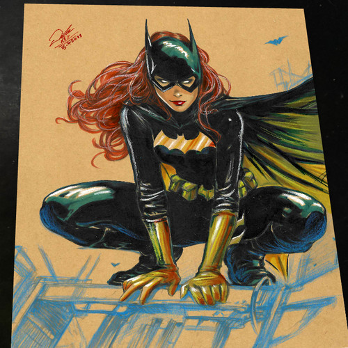 Batgirl art print signed - batgirl,