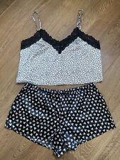 BNWT La Senza Heart Print Satin 2-Pieces Set Cami+Short RRP$39.95