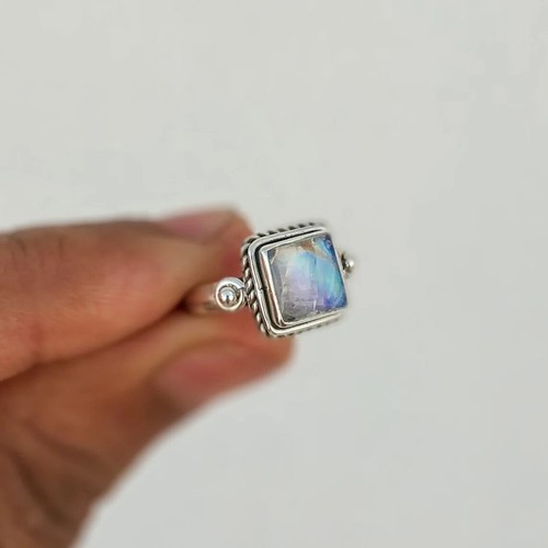Rainbow moonstone gemstone 925 - rainbow,