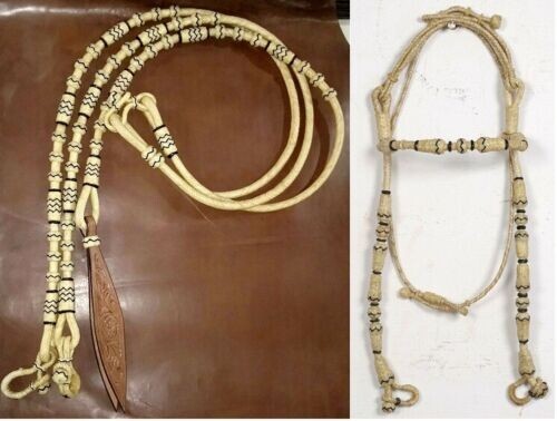 Set hand braided rawhide - set,