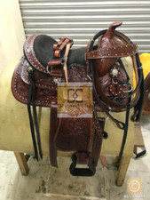 Western Leather Saddle Barrel
