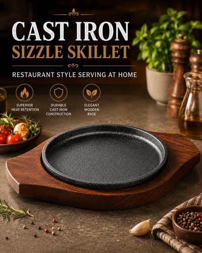 Cast iron sizzle - cast, skillet