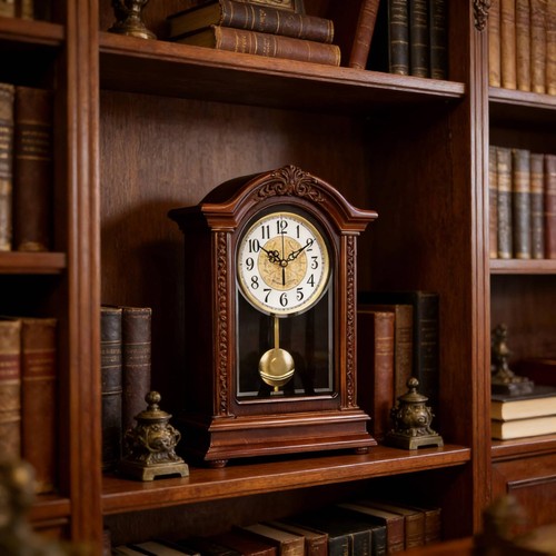 Wooden pendulum timepiece - wooden,