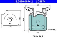 ATE 13.0470-4874.2 Brake Pad