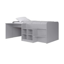 Grey cabin bed with desk, storage, single, mid/low sleeper *BRAND NEW!!* REDUCED