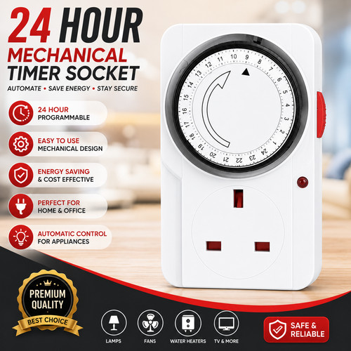Plug timer hour - plug, white