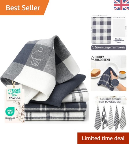 Elegant grey tea towels - towels, –