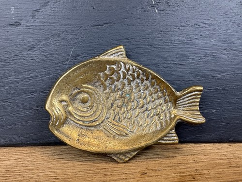 Vintage brass fish shaped - vintage,