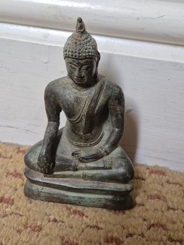 Vintage bronze buddha figure - bronze,