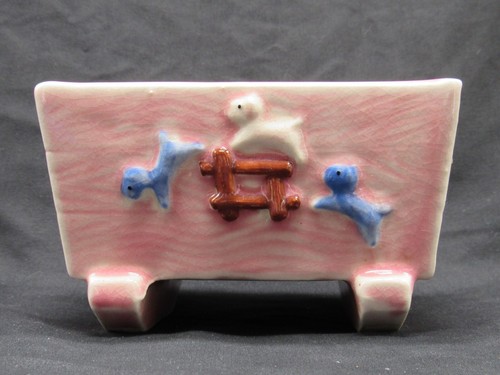 Vintage pink cradle planter - vintage,