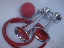 Vespa Lambretta Motorcycle Cycle Air Horns Poli - Bar Mounted Bubble Horn Set