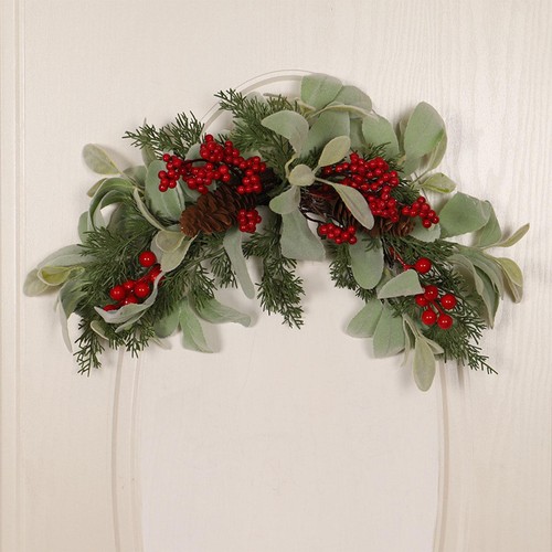 Christmas swag front door - christmas,