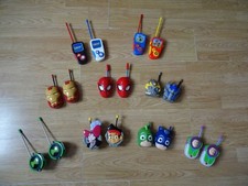 Bundle 9 pairs Electronic Toy Character WALKIE-TALKIES - inc PJ Masks, Spiderman