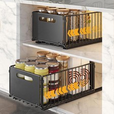 2pcs pull out basket under - basket,