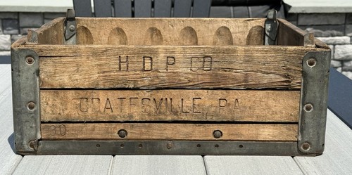 Vintage co wooden milk - h.d.p.,