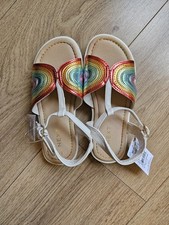Girl Rainbow Leather Sandals