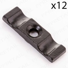 12 x BLACK EXTRA LARGE 2" TURN