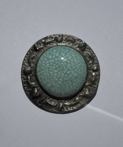 Ceramic and embossed pewter - ceramic,