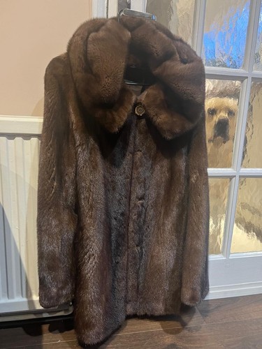 Women brown real full mink - brown,
