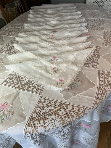 Vintage hand embroidered - hand,