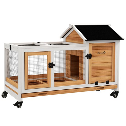 Pawhut rabbit hutch - rabbit, hutch,