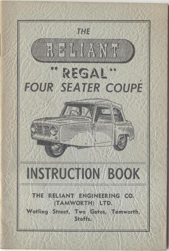 Reliant regal original drivers - regal,
