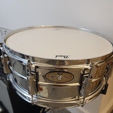 Pearl SensiTone Steel Snare Drum Custom Alloy Head Includes Stand and Case