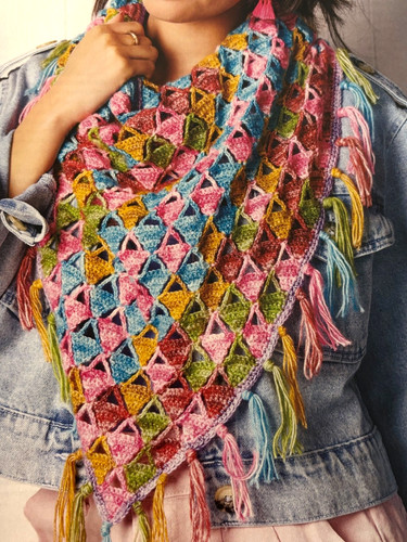 Fab crochet colourful shawl - crochet,