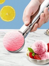 ICE CREAM SCOOP STAINLESS STEEL MASH POTATO ICE CREAM SPOON BALL SCOOPER-UK..