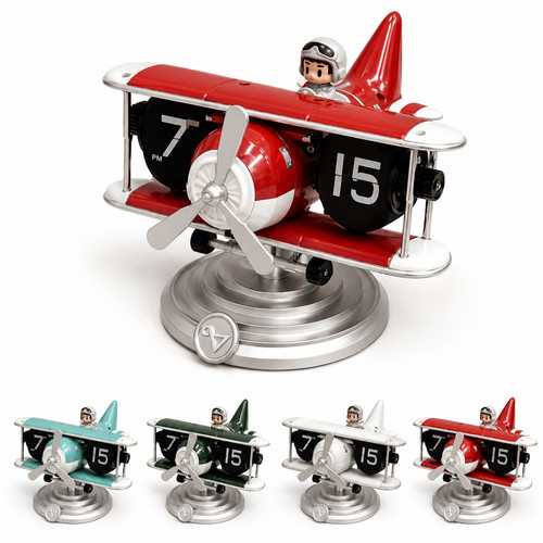 Airplane flip clock vintage - flip,