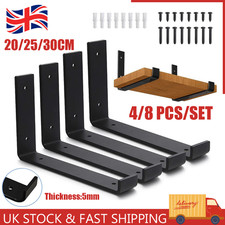 4/8x Shelf Brackets 20/25/30CM