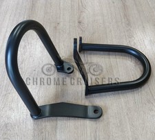 BLACK REAR CRASH BARS SADDLEBAG GUARDS FOR HARLEY DAVIDSON SPORT GLIDE (2018-up)