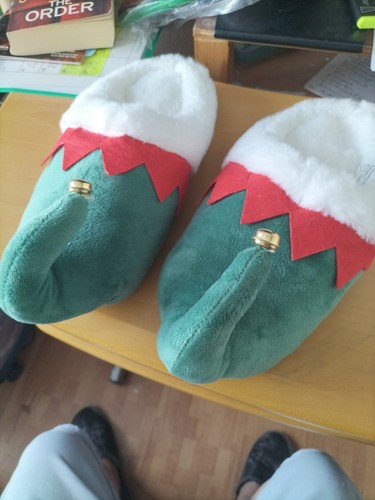 Santa slippers size - santa,