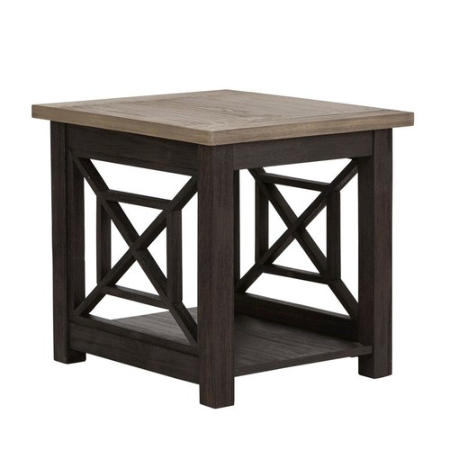 Black square end - square,