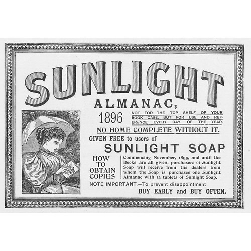 Sunlight soap almanac for 1896 - almanac,