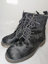 Vintage Black Pony Hair Boots
